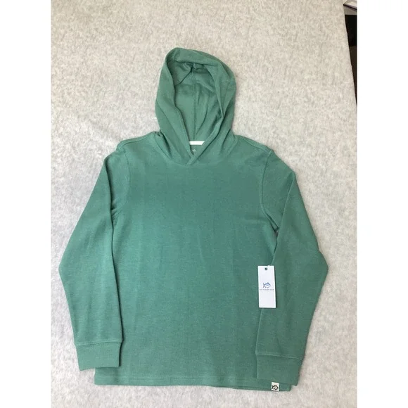 Southern Tide Kids LS Bay View Hoodie Seafoam Green XS 12190 Cotton Modal Hoody