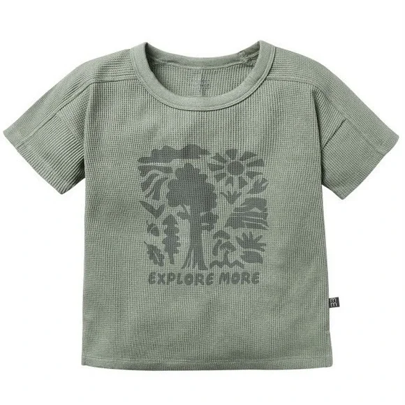 Modern Moments by Gerber Toddler Boy Organic Tee 12 Months New with Tags Green
