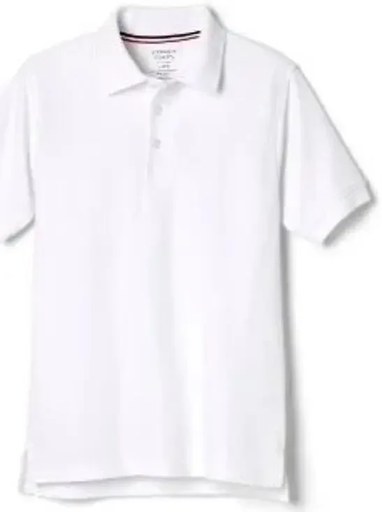 NEW! French Toast S 6/7 Short Sleeve Pique Polo Shirt White