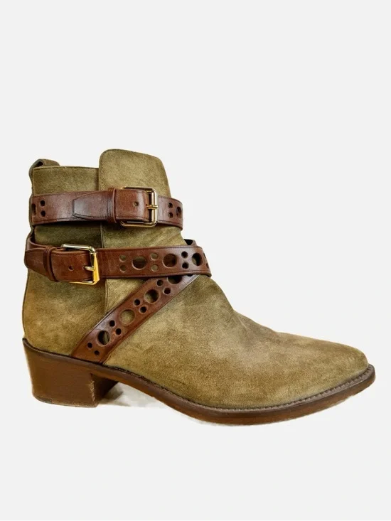 Burberry | Suede and Leather Booties, EU 36