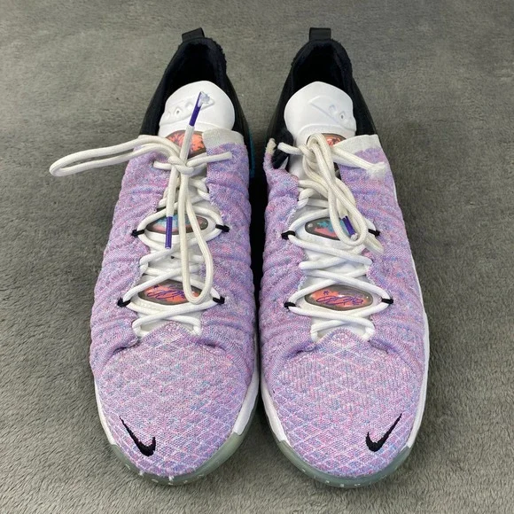 Nike‎ Lebron 18 GS Graffiti Basketball Sneakers 7Y Multicolor CW2760 Knitposite