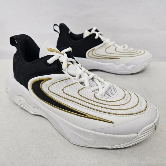 Nike Giannis Immortality 4 GS Shoes FZ6734-100 White Black Gold Kids‎ Size 4.5Y