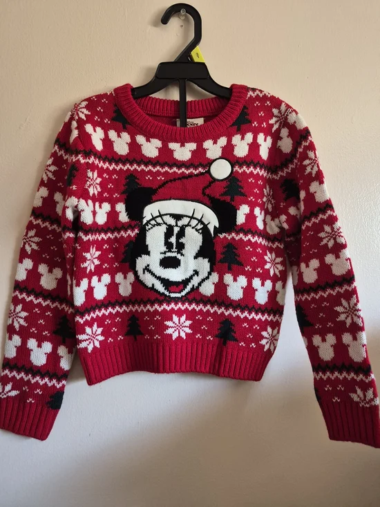 Primark Red Holiday Character Knit Girl Sweater Size 6-7 Yrs.