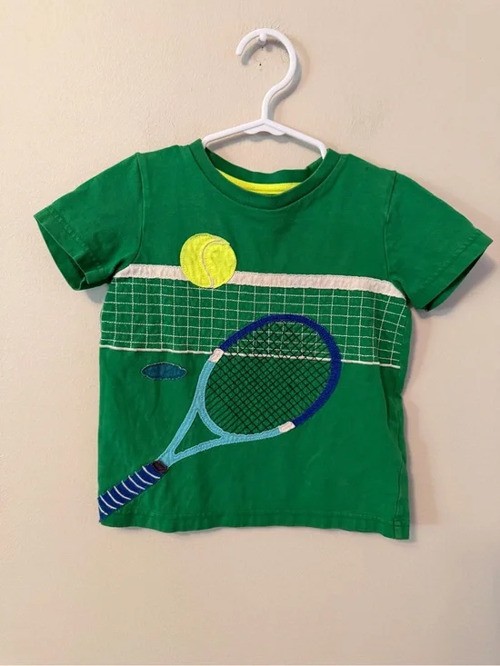 Mini Boden Green Boys' Tennis Graphic Tee