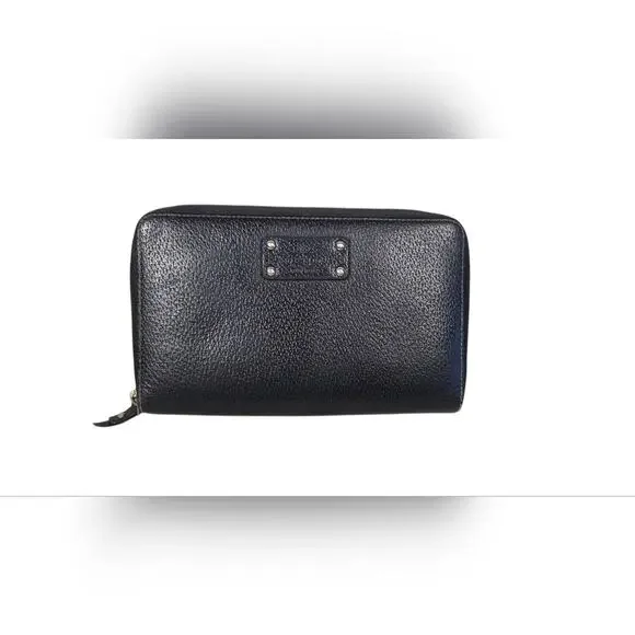 Kate Spade XL Black Textured Leather Wallet