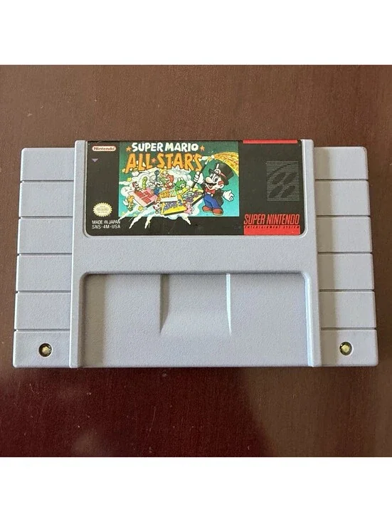 Super Mario All-Stars SNES Tested Clean Working Authentic Nintendo Cartridge