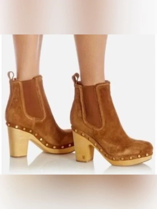 Veronica Beard Women's Brown Decker Platform Bootie Boot Shoes Size 10 M boho