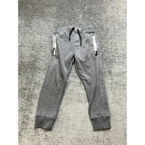 Hurley Nike Dri-FIT Solar Jogger Pants Boys Small 5 Gray Heather Tapered Zipper