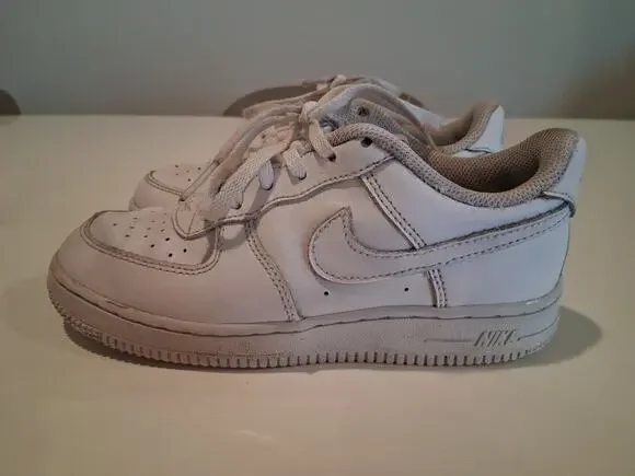 Nike Air Force 1 size 10c kids shoes White 314194-117 [J5]