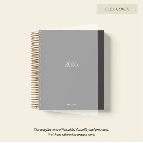 2026 Gray Flex-Cover Planner -