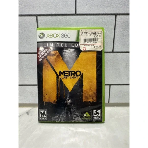 Metro: Last Light Limited Edition Microsoft Xbox 360 Complete CIB W/Mint Disc LN