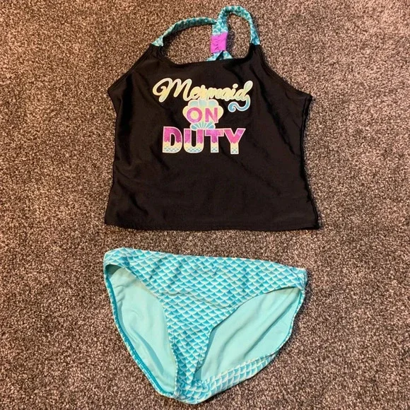 Wonder Nation two piece mermaid swimsuit