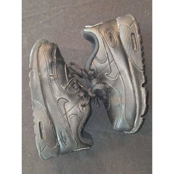 Nike Air Max 90 Leather Black‎ Toddler Sneakers Shoes Size 8C CD6868-001