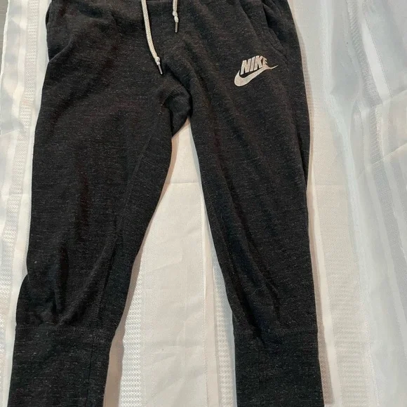 Nike Black Joggers with‎ White Logo