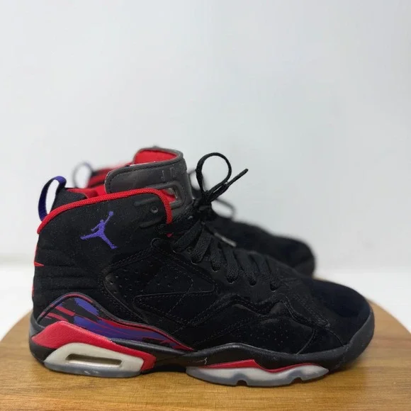 Nike‎ Jordan MVP Raptors GS Black Red Purple Basketball Shoes Kids 5.5Y