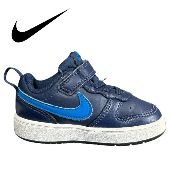 NIKE‎ Court Borough Low 2 Sneakers Navy Blue BQ5453-403 Sneakers - Size 6C