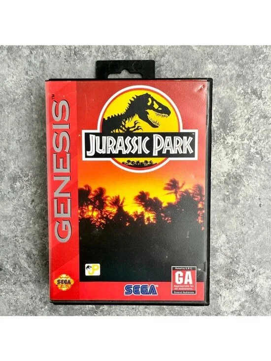 Jurassic Park Sega Genesis 1993 Authentic Complete w/ Manual CIB Tested & Works