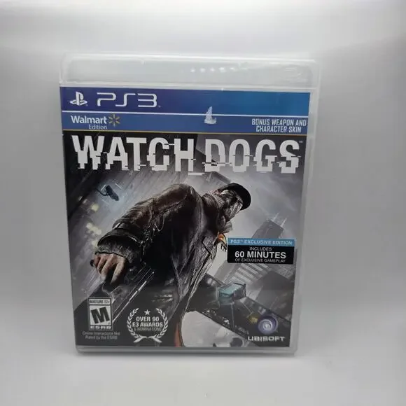 Watch Dogs PS3 Walmart Edition Exclusive 60 Min Gameplay Sony PlayStation 3 CIB