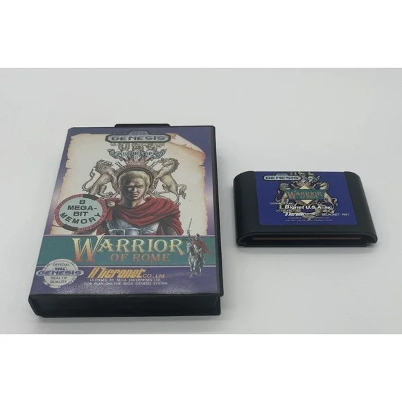 WARRIOR OF ROME- SEGA GENESIS BOX AND GAME NO MANUAL TESTED