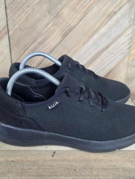 Kizik Madrid Eco Knit Womens Athletic Sneakers Size 9 Black Hands Free Lace Up