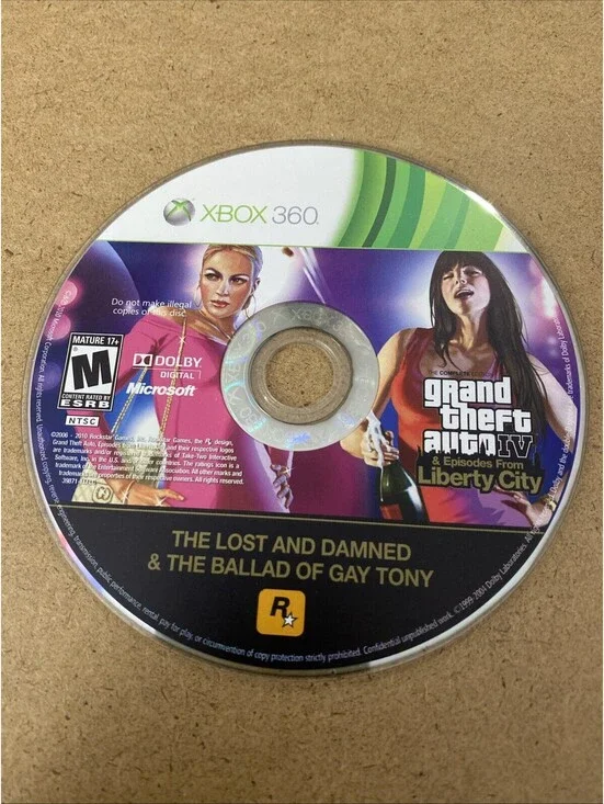 RZ GTA IV Episodes from Liberty City the Lost and Damned (Xbox 360) Disc Only