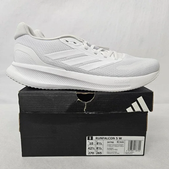 Adidas Women's RunFalcon 5 Running Shoes IH7760 Cloud White‎ Sz 10