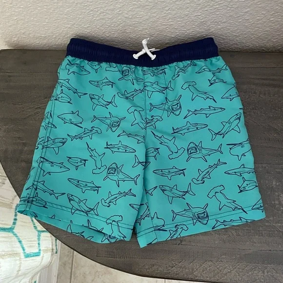 Tommy Bahama Shark Print Kids Swim trunks