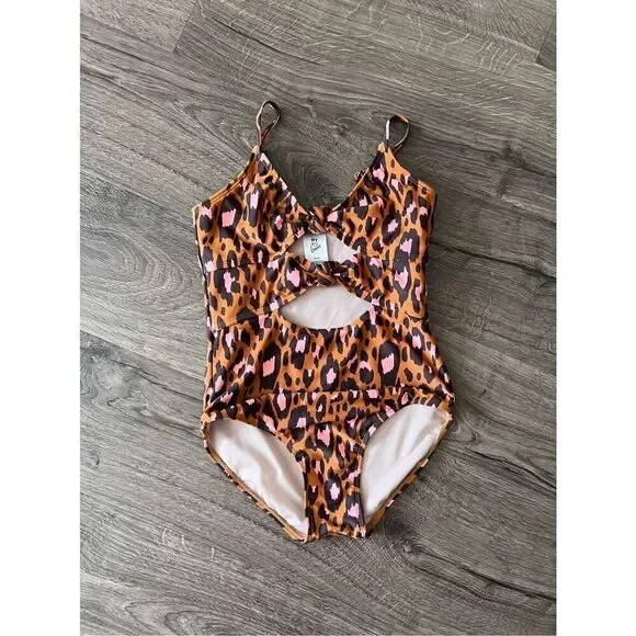 Art Class Chita print Pink Swimming bodysuit Girl’s size 14