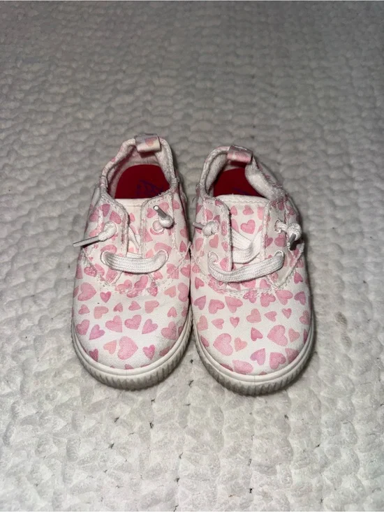 Kids Pink Heart Print Casual Shoes - Unbranded