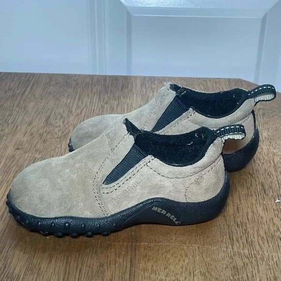 Merrell Mini Moc Kids Beige Suede Slip-Ons Size 5