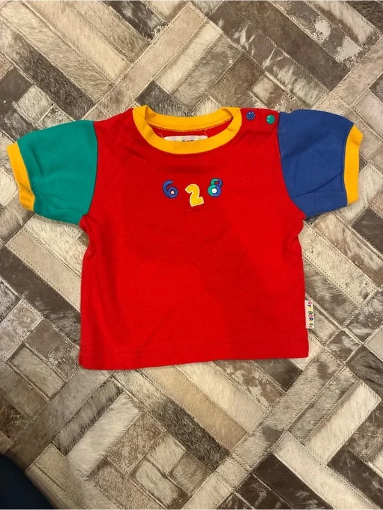 Gymboree Rainbow Tag Vintage Numbers/ 628 Tee infant
