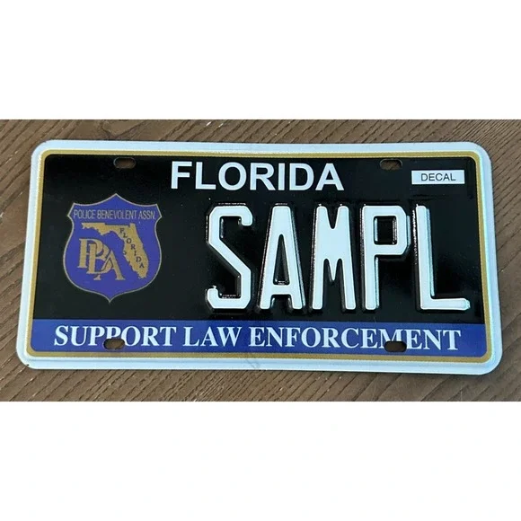 Florida License Plate Support‎ Law Enforcement Sample DMV Plate