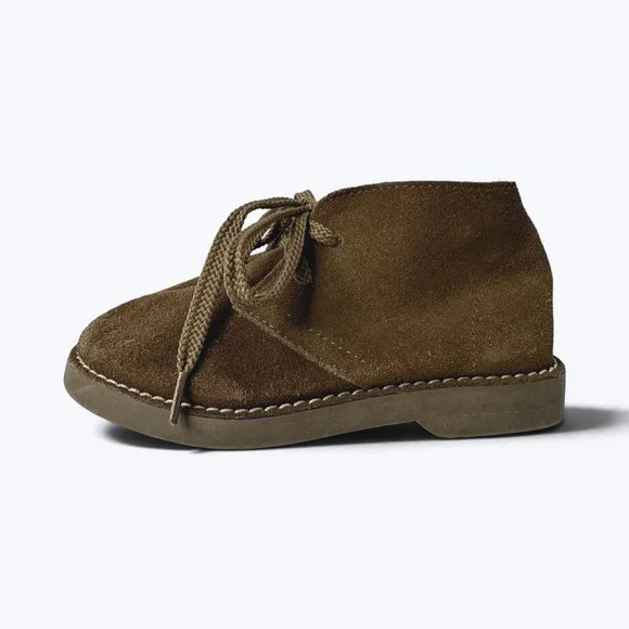 Crewcuts J Crew Boys Brown Suede Chukka Ankle Boots Lace Up Little Kids Size K10