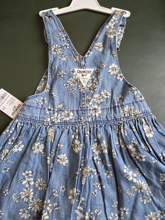 OshKosh B'gosh Blue Denim Floral Jumper