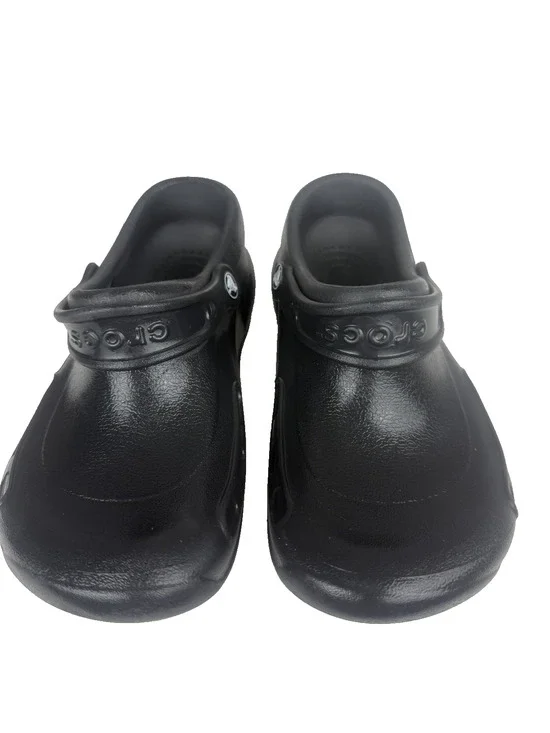Crocs Bistro Black Work Clogs Unisex Men 5 Women 7 Slip Resistant Chef Nurse EUC