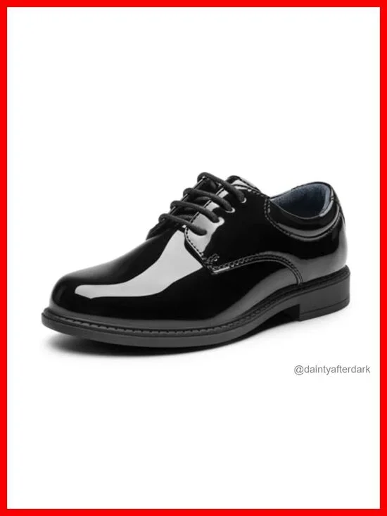 Boys Oxford Dress Shoes Faux Leather Lace-Up Formal Party