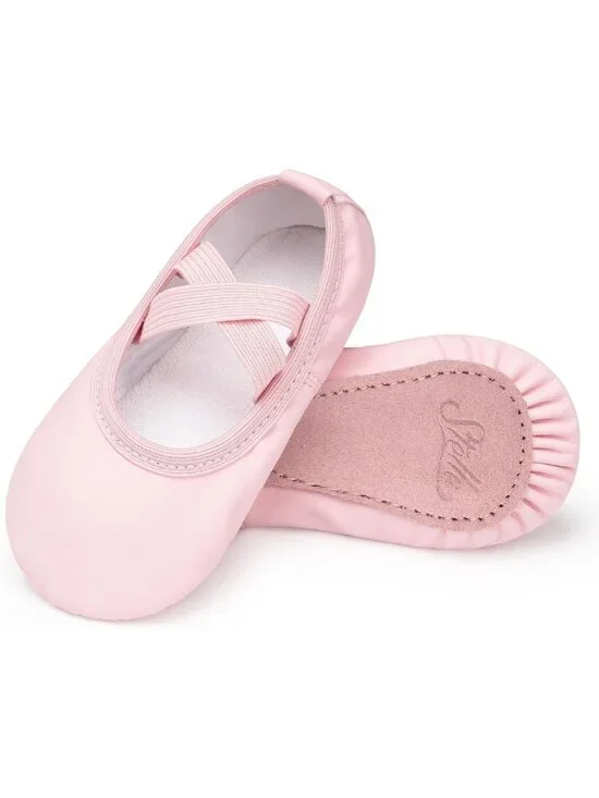Professional Dance Slippers for Kids - Close-Fit PU Ballet Shoes for Girls