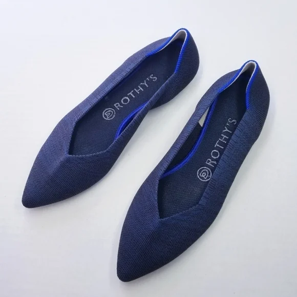 🌸 Rothy's‎ | Blue Pointed Toe Flats, size 7.5