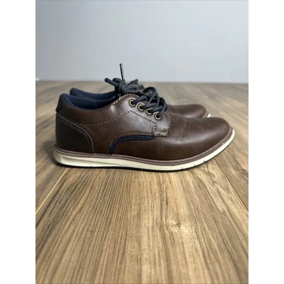 Mix No 6‎ Boys Size 3 Oxford Dress Shoes Brown