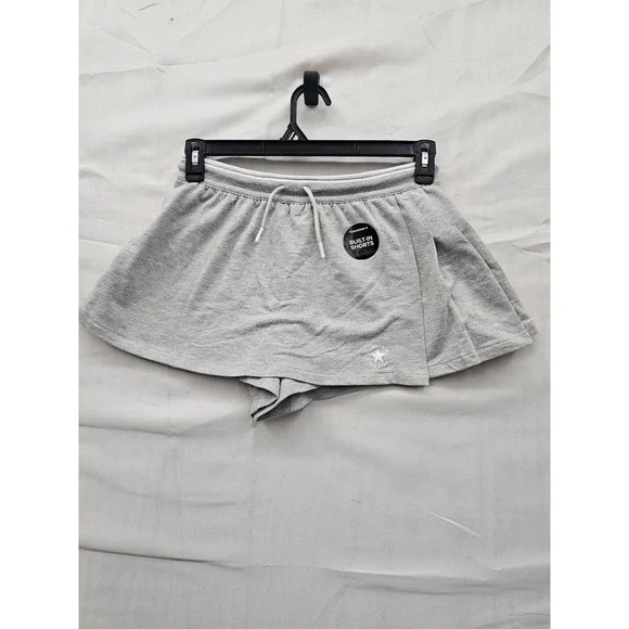 Converse All Star Girls Skort XL‎ 12-15 YRS Light Smoke Grey Heather 4MH380-GAK