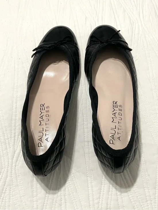 Paul Mayer Attitude Patent Leather Kitten Heel Pumps