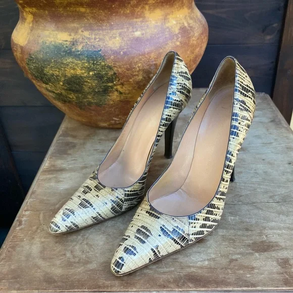 Vicini‎ heals EU 38 Faux snakeskin tan brown neutrals