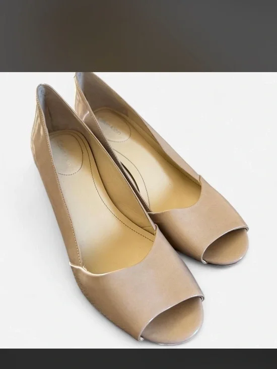 Calvin Klein Beige Open-Toe Heels