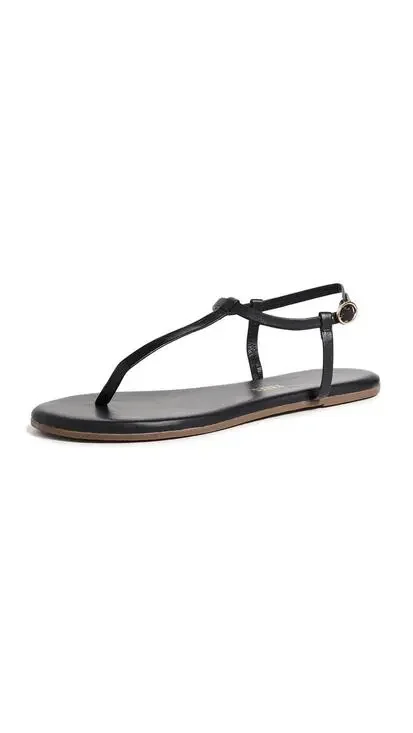 TKEES WOMEN'S MARIANA SANDALS, SABLE/BLACK, 7 MEDIUM US