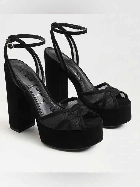 Sam Edelman black suede heels