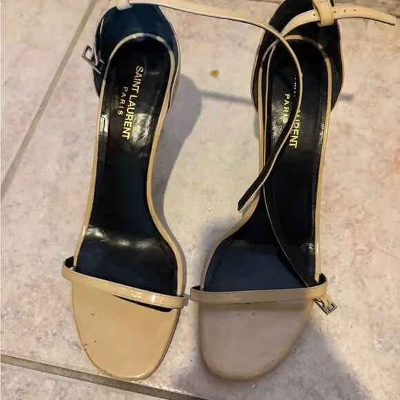 St laurent ajane 110 ankle strap heels ysl Jeffrey Atlanta shoes open toe sandal
