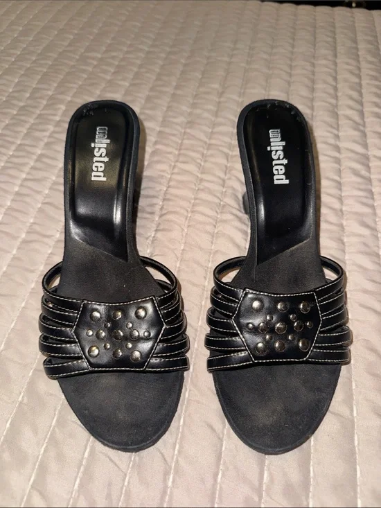 unlisted Black Studded Heels SIZE 6