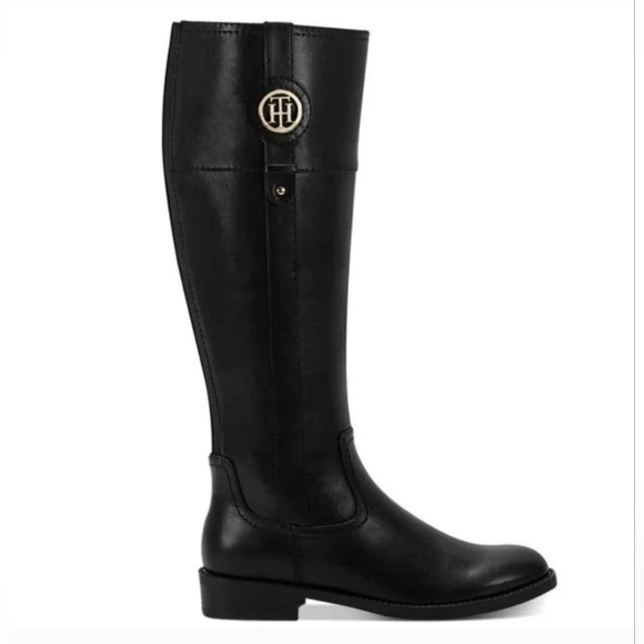 Tommy Hilfiger Wome'ns Imina Faux Leather Knee-High Riding Boots 6.5‎