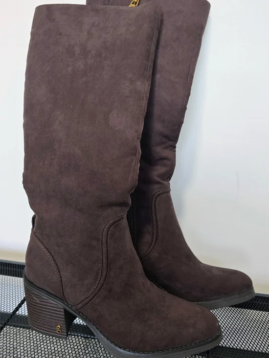 Sam & Libby Dark Brown Suede Over-the-Knee Boots - Never Worn