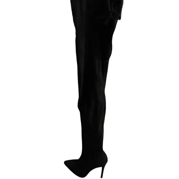 Fashion Nova Always Bossy High Rise Stiletto Over the Knee Heels Size 6